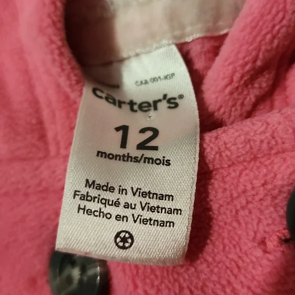 Carters pink fleece jacket - Picture 4 of 4